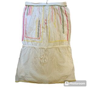 Day Birger et Mikkelsen white cotton strapless embroidered dress size 38 or 8